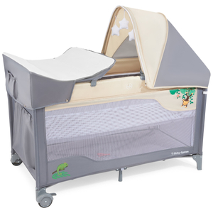 Cuna de viaje 0 - 36 m con cambiador + parque infantil Moby-System HUXLEY