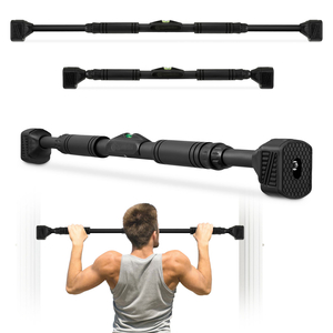 Barra de dominadas ajustable HyperMotion 74-100 cm, 200 kg, negra