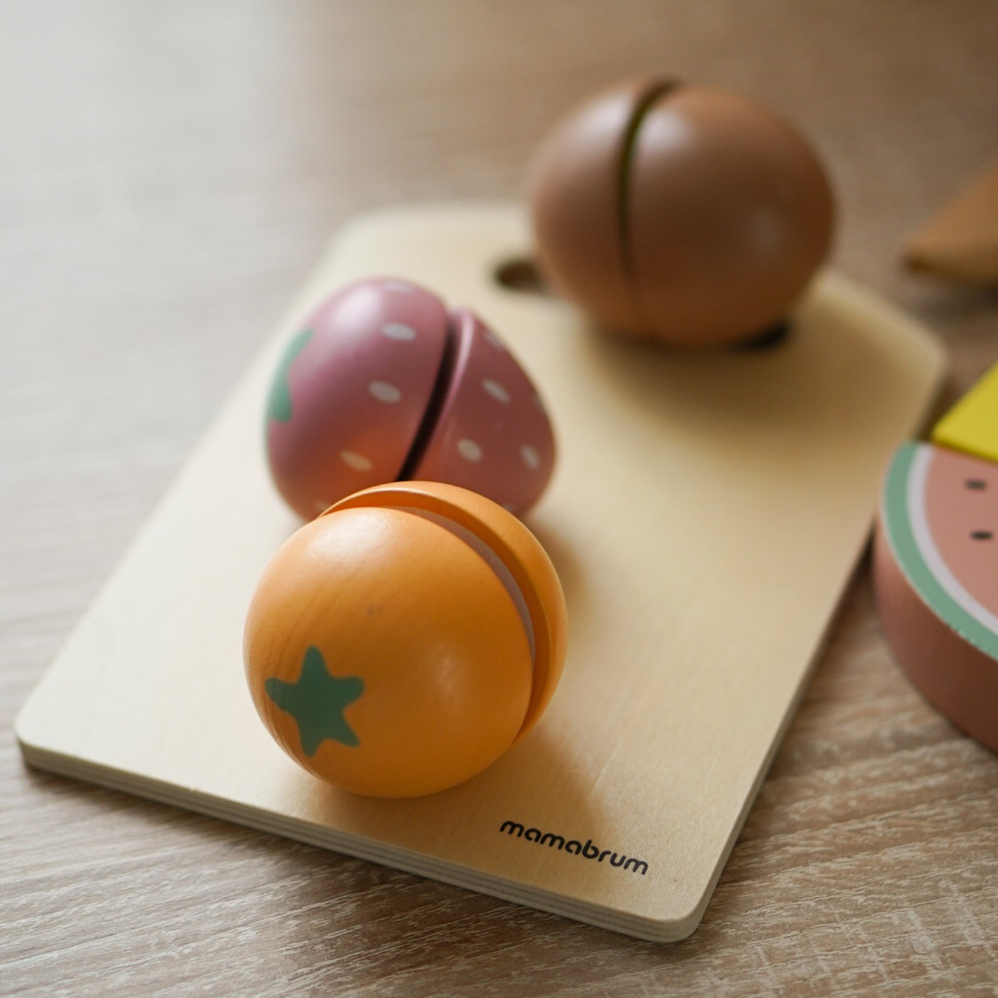 Fruta de madera para cortar - set