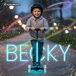 Patinete eléctrico HyperMotion BECKY - Iluminación LED RGB, negro