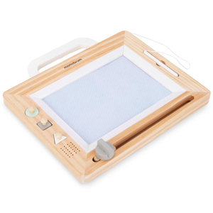 Álbum de recortes de madera con sellos - tablero de dibujo