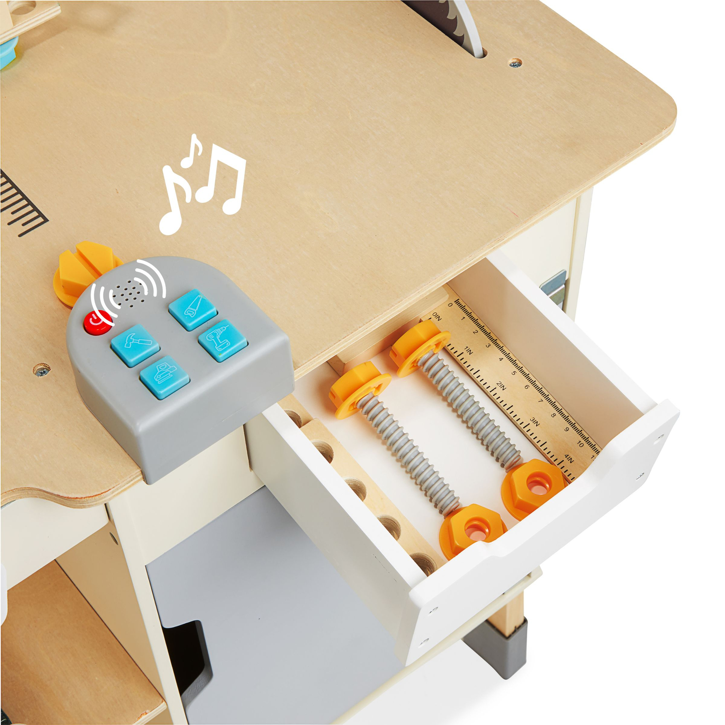 Gran taller de madera con herramientas XXL - set de bricolaje, 74 elementos