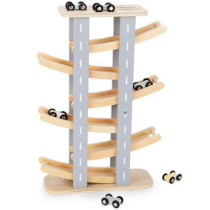 Pista de madera - tobogán para coches - 6 plantas