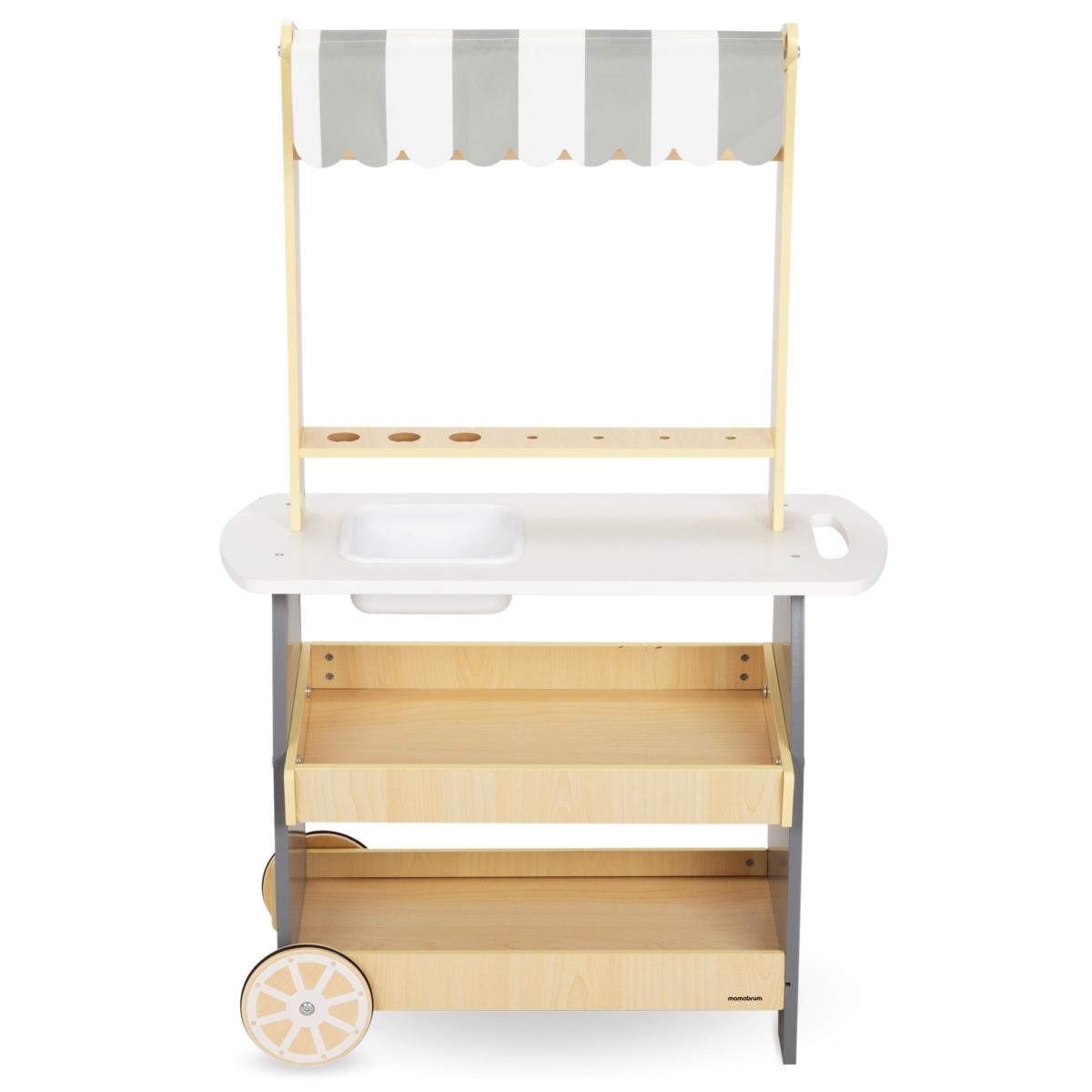 Heladería de madera con ruedas - carrito de helados