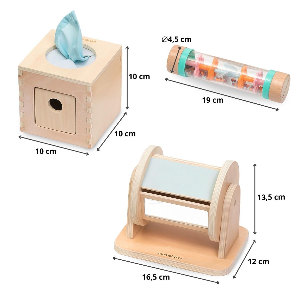 Set de juguetes Montessori para niños de 0 a 6 meses