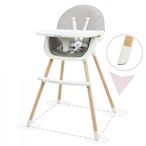 Silla de comer AMELIA 3en1 Moby-System, gris