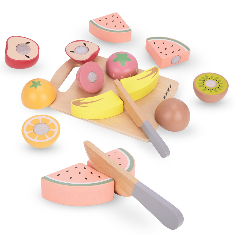 Fruta de madera para cortar - set