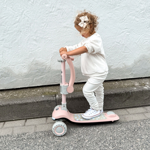 Patinete de equilibrio 3 en 1 HyperMotion LUMI - plataforma iluminada y ruedas LED, color rosa