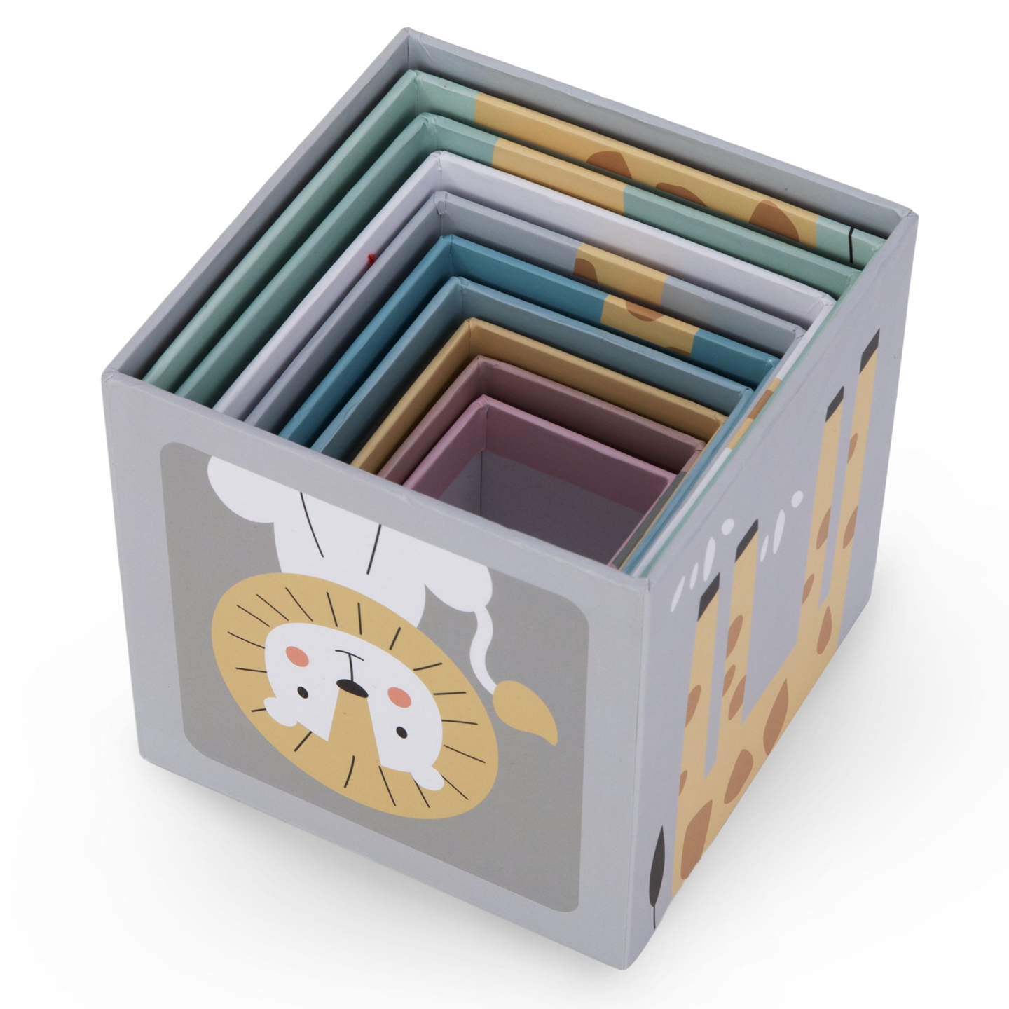 Torre apilable para niños con 10 elementos - números y animales