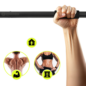 Barra de dominadas ajustable HyperMotion 80-130 cm, 150 kg, negra