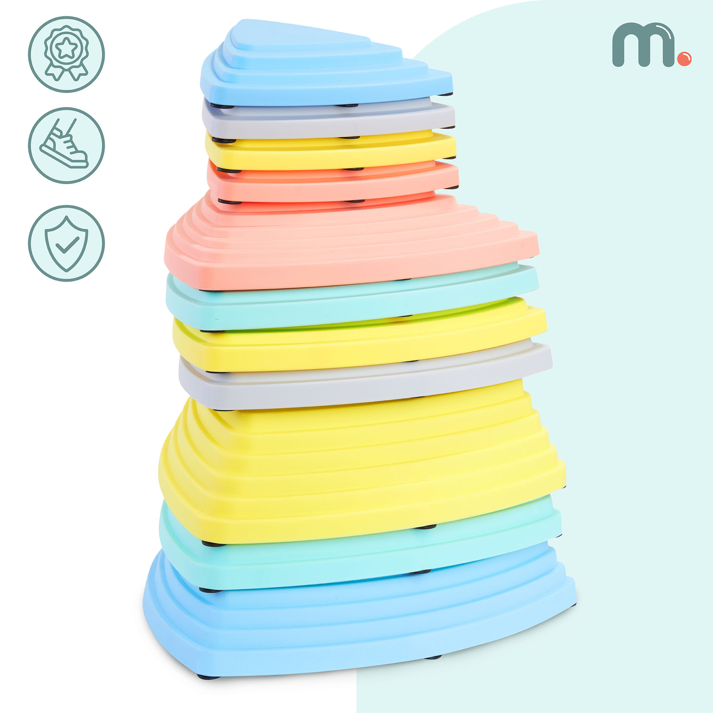 Piedras equilibradoras de colores - 11 piezas