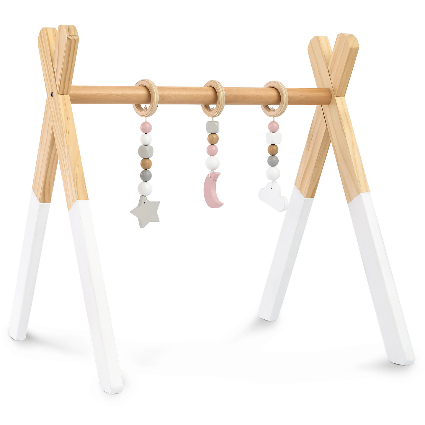 Soporte educativo de madera Baby Gym - color blanco
