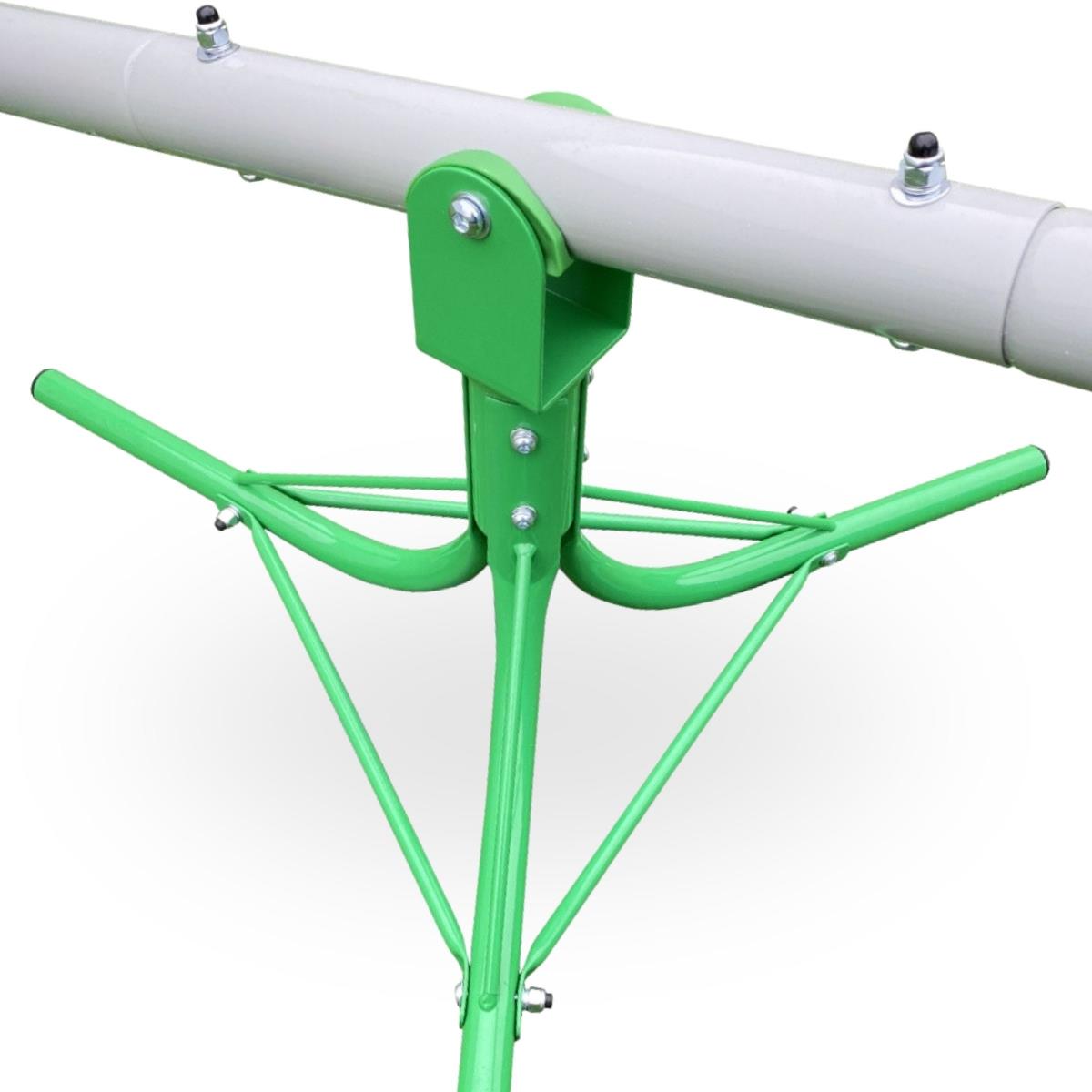 Columpio de jardín 2 en 1, barra de equilibrio para 2 personas con función de carrusel de 360 grados