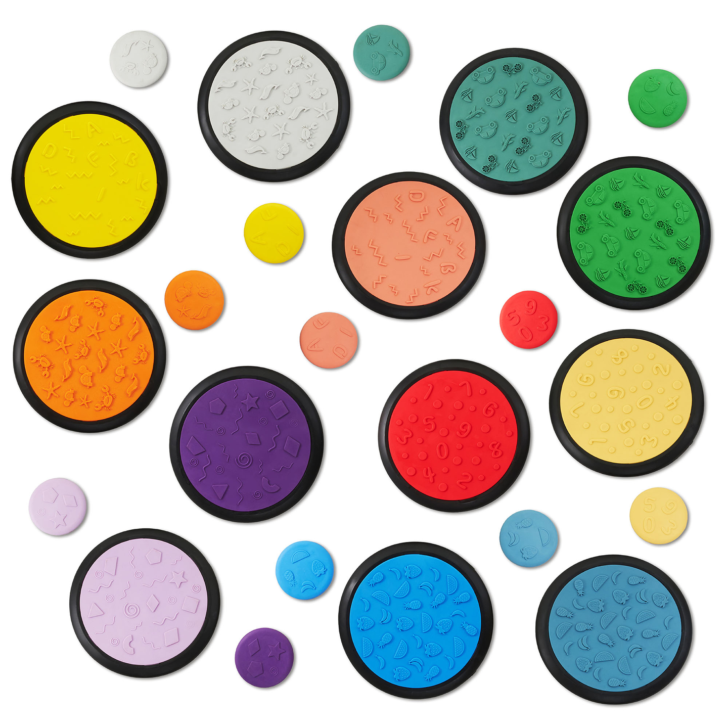 Discos sensoriales de colores para niños - 24 piezas