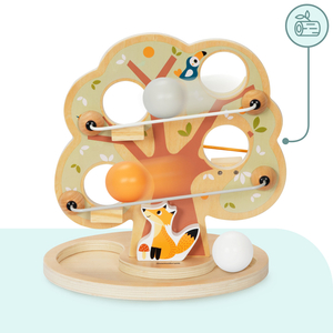 Tobogán de bolas de madera - Árbol verde