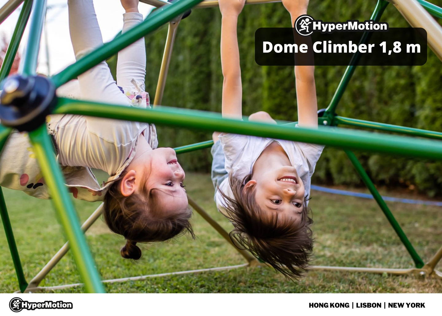HyperMotion Cúpula trepadora para niños XL, geodomo, zona de juegos para jardín, diámetro: 1,8 m