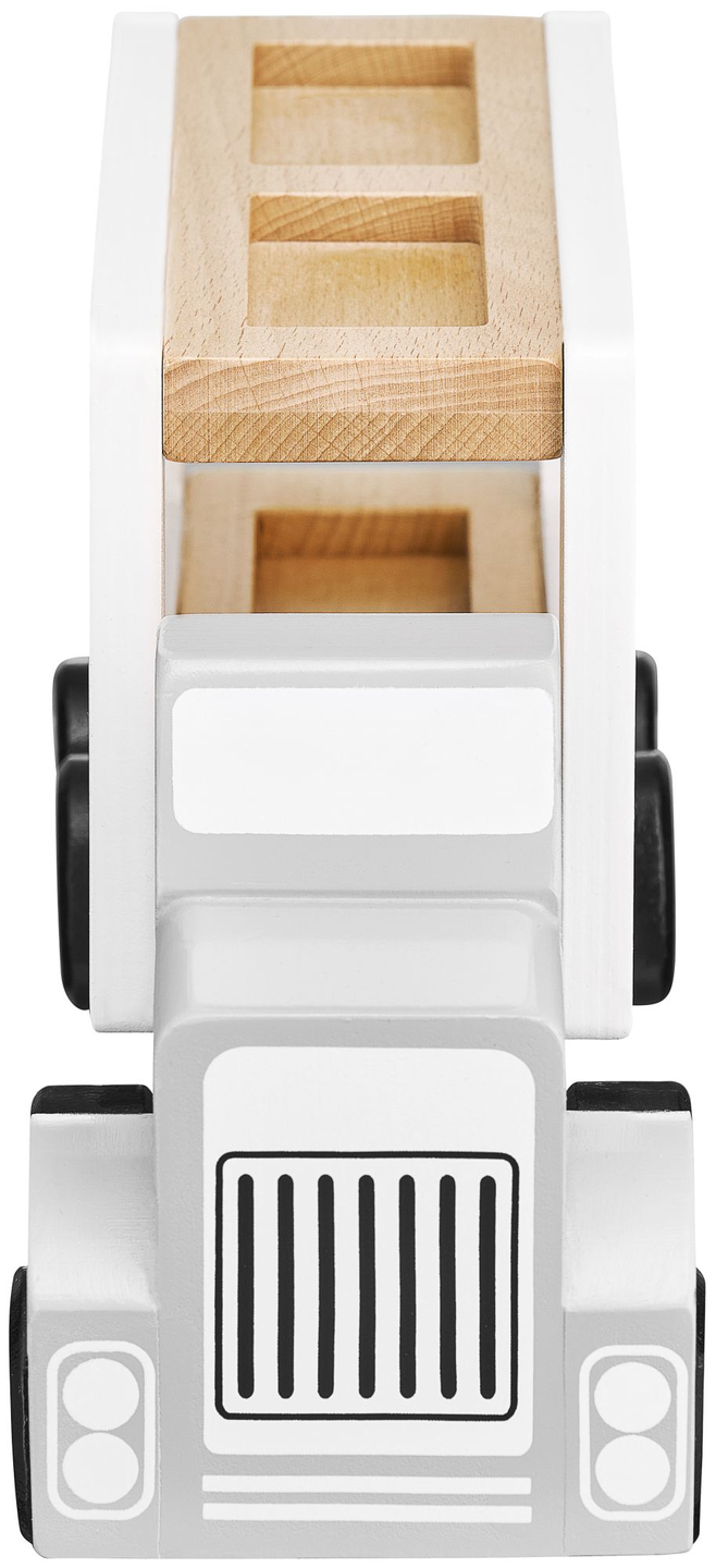 Camión de madera - semirremolque con 4 coches.