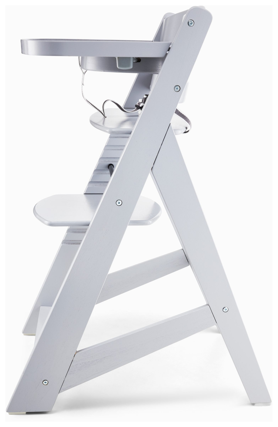Moby-System WOODY Silla de alimentación de madera - color gris