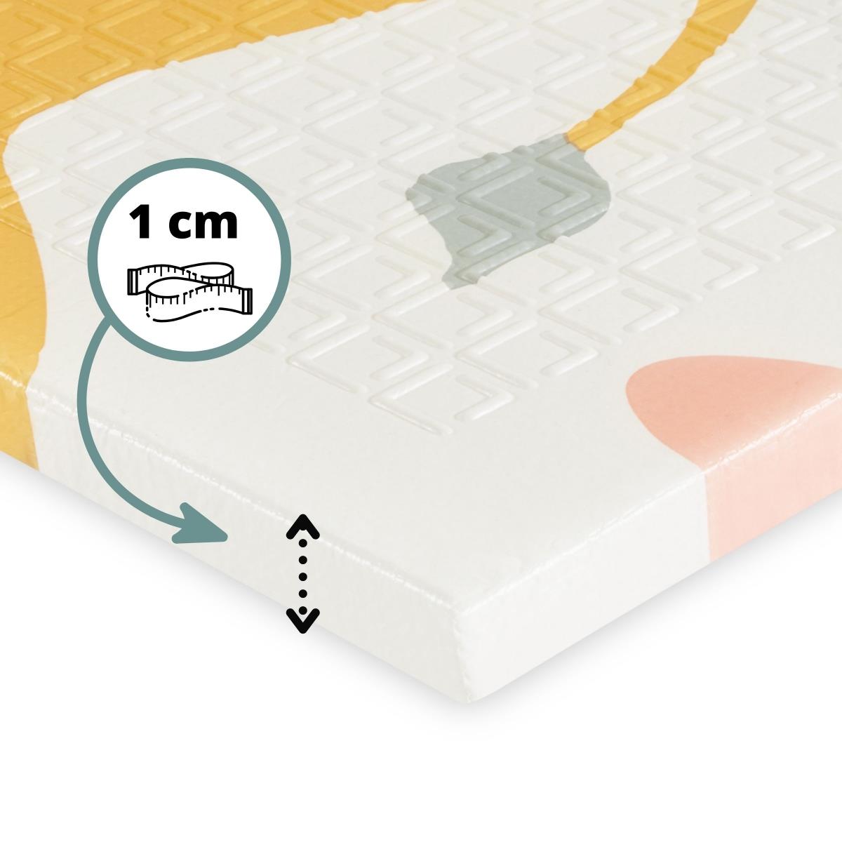 Estera de espuma plegable por las dos caras 180 x 120 x 1cm - Elefantes exóticos/Gris delicado