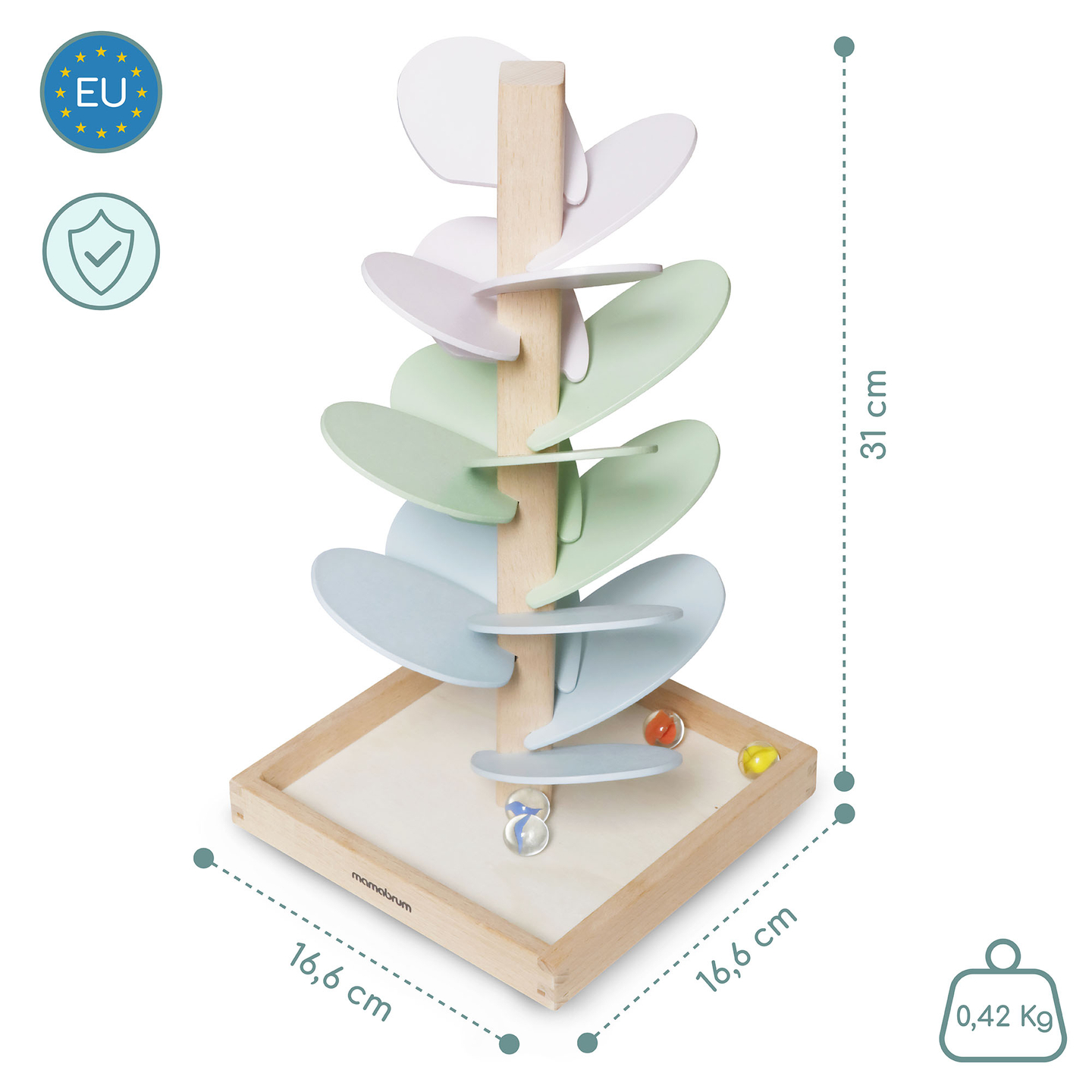 Culódromo de madera - árbol sonoro con bolas