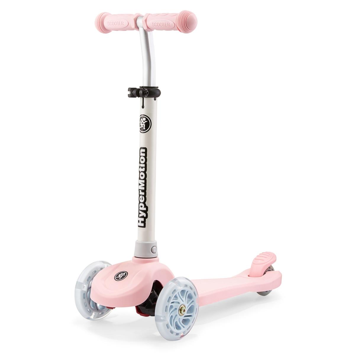 TRINGO scooter de tres ruedas, 3-8 años - rosa + ruedas LED brillantes