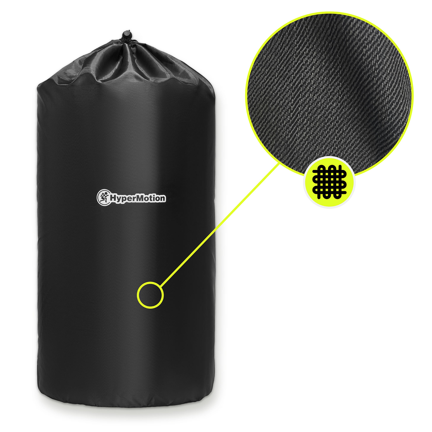 Esterilla de acupresión con almohada y funda - 72 cm HyperMotion blanco y negro