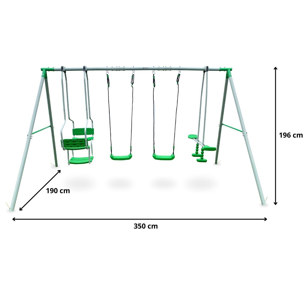 Columpio para 6 personas para niños - parque infantil en el jardín