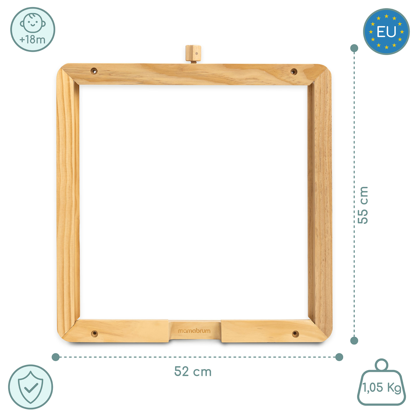 Marco de pared de madera - para montar los paneles educativos Mamabrum