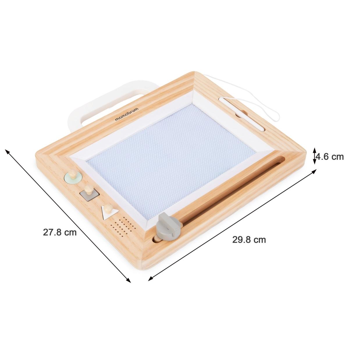 Álbum de recortes de madera con sellos - tablero de dibujo