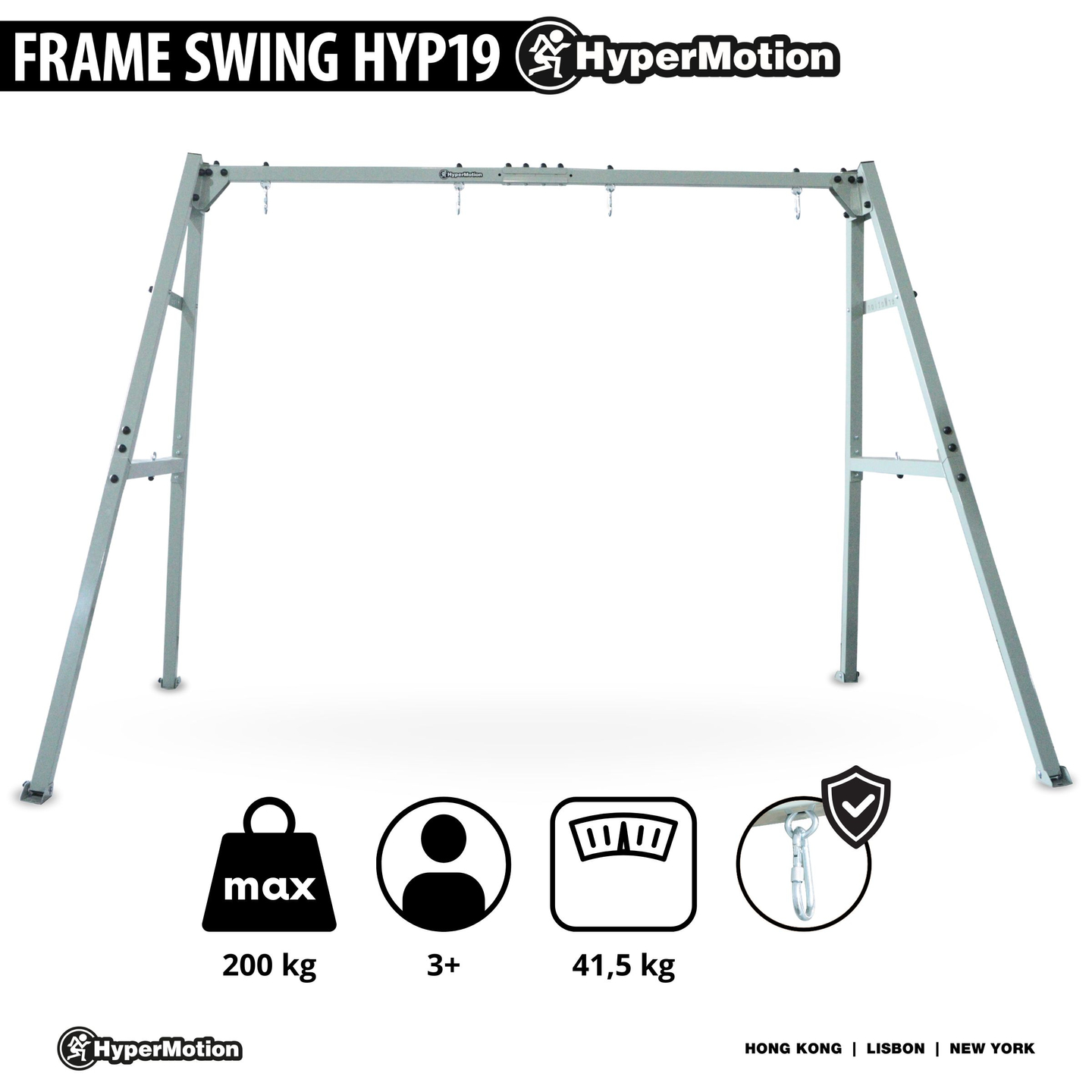 Estructura de acero para columpio o hamaca de jardín