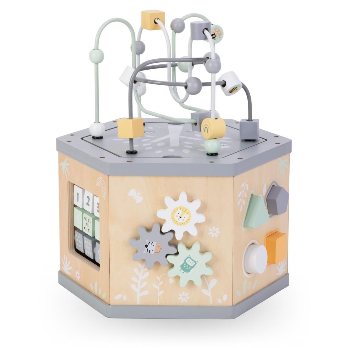 Cubo educativo interactivo de madera 7 en 1 - bucle motor