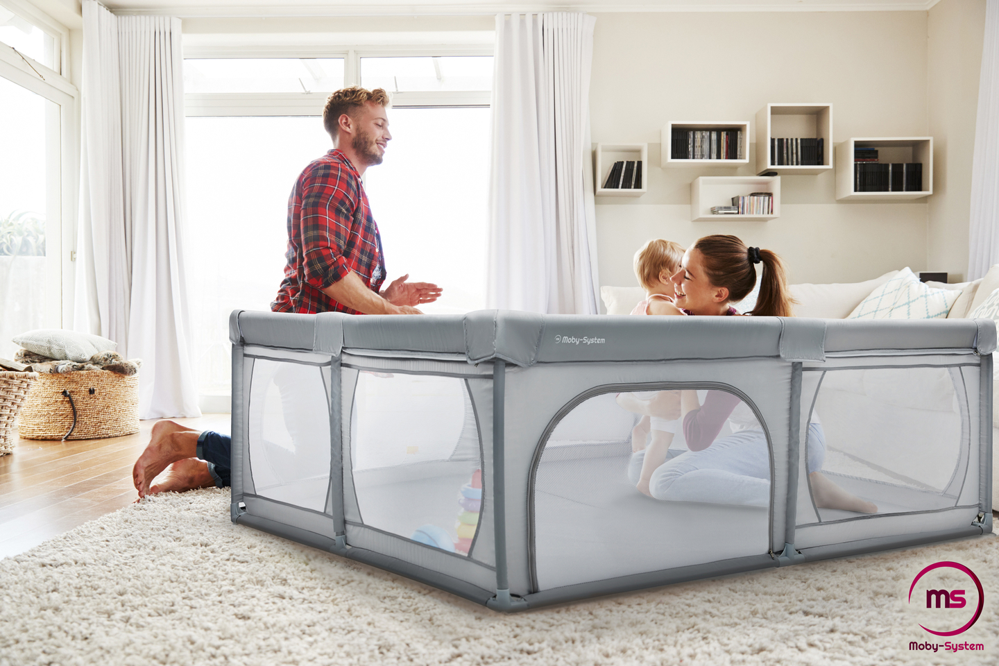 Parque infantil grande de 200 cm x 140 cm - zona de juegos para niños, piscina seca