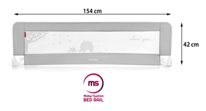 Barandilla protectora para cama - Barandilla para cama - gris