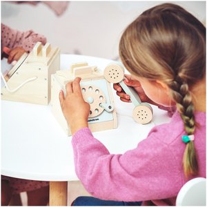 Teléfono retro de madera - perfecto