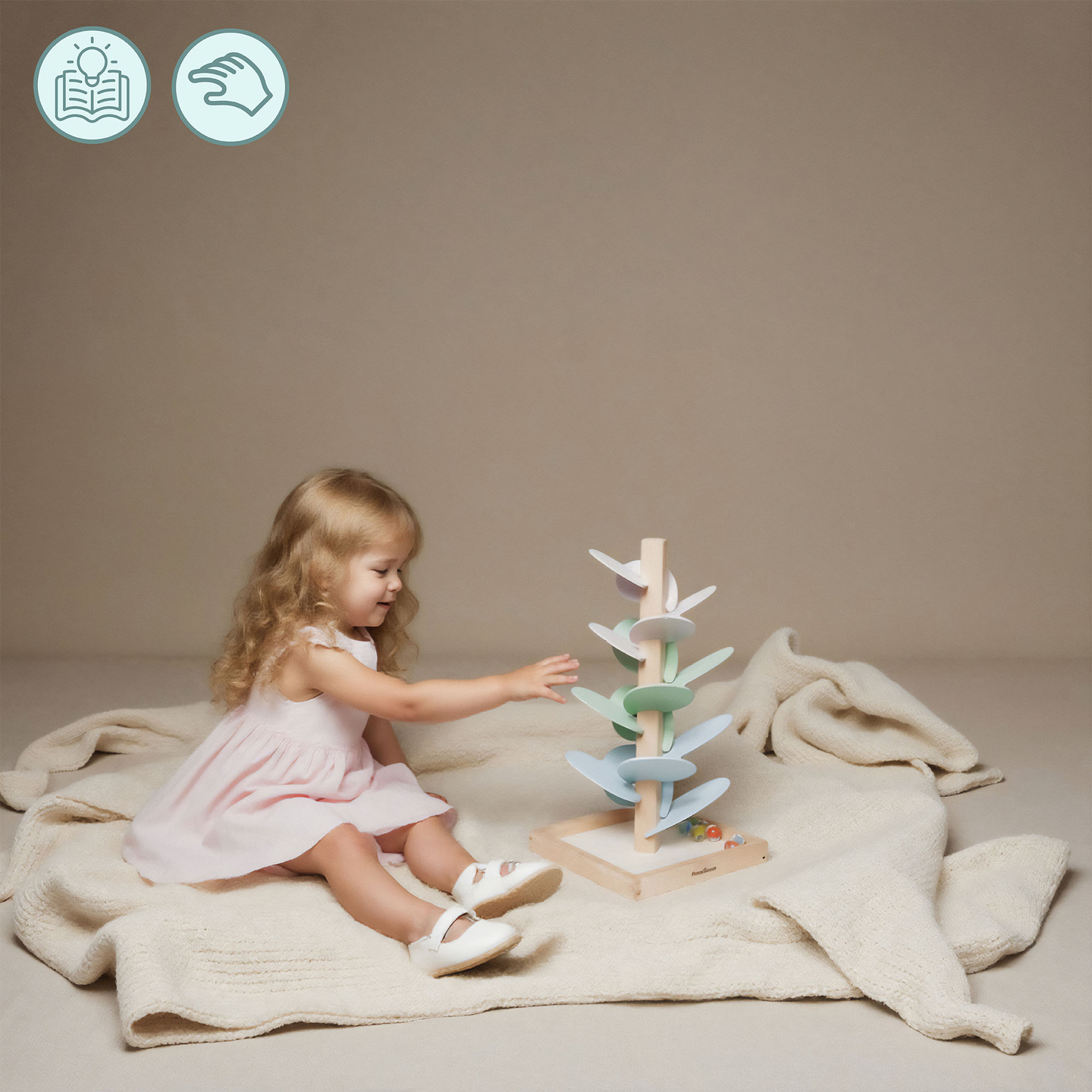 Culódromo de madera - árbol sonoro con bolas