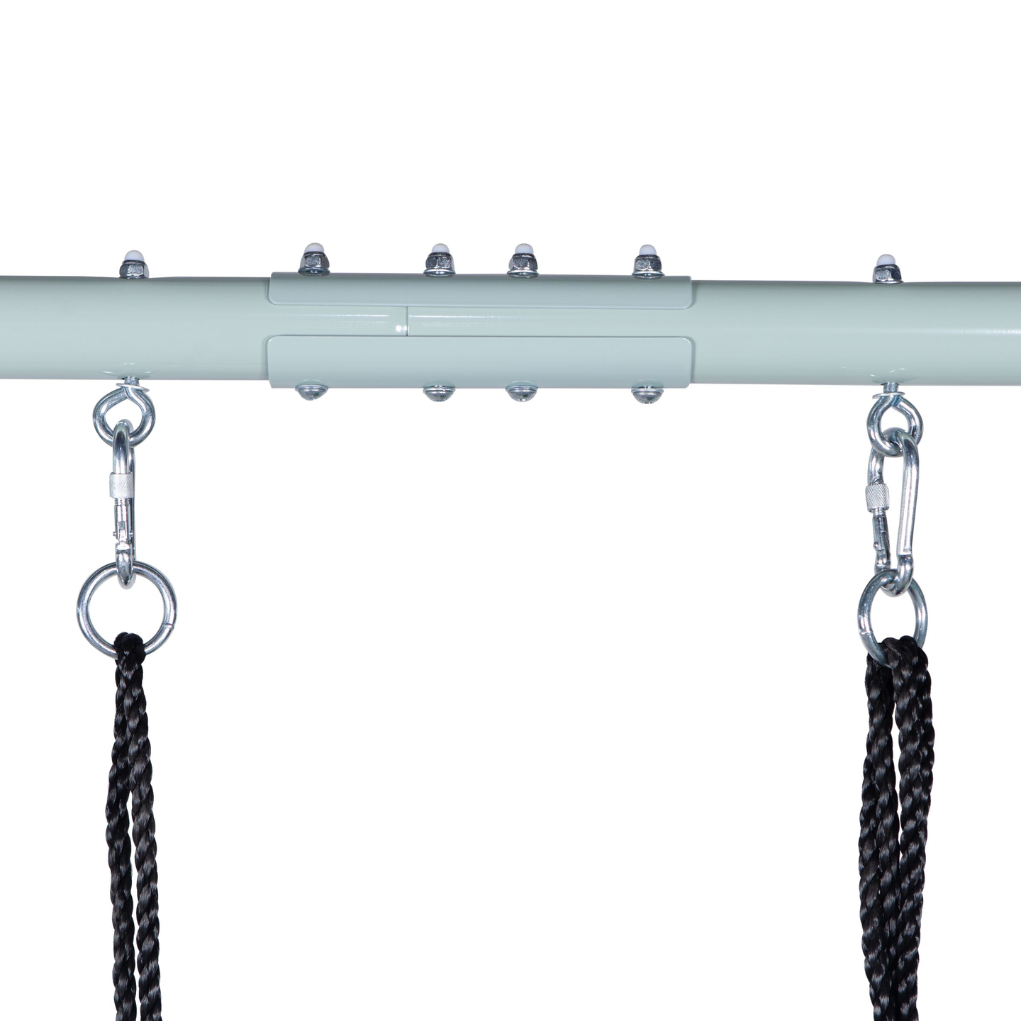 Columpio de jardín doble con estructura y cuerdas - asiento y nido de cigüeña