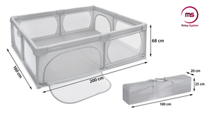 Parque infantil grande de 200 cm x 160 cm - zona de juegos para niños, piscina seca