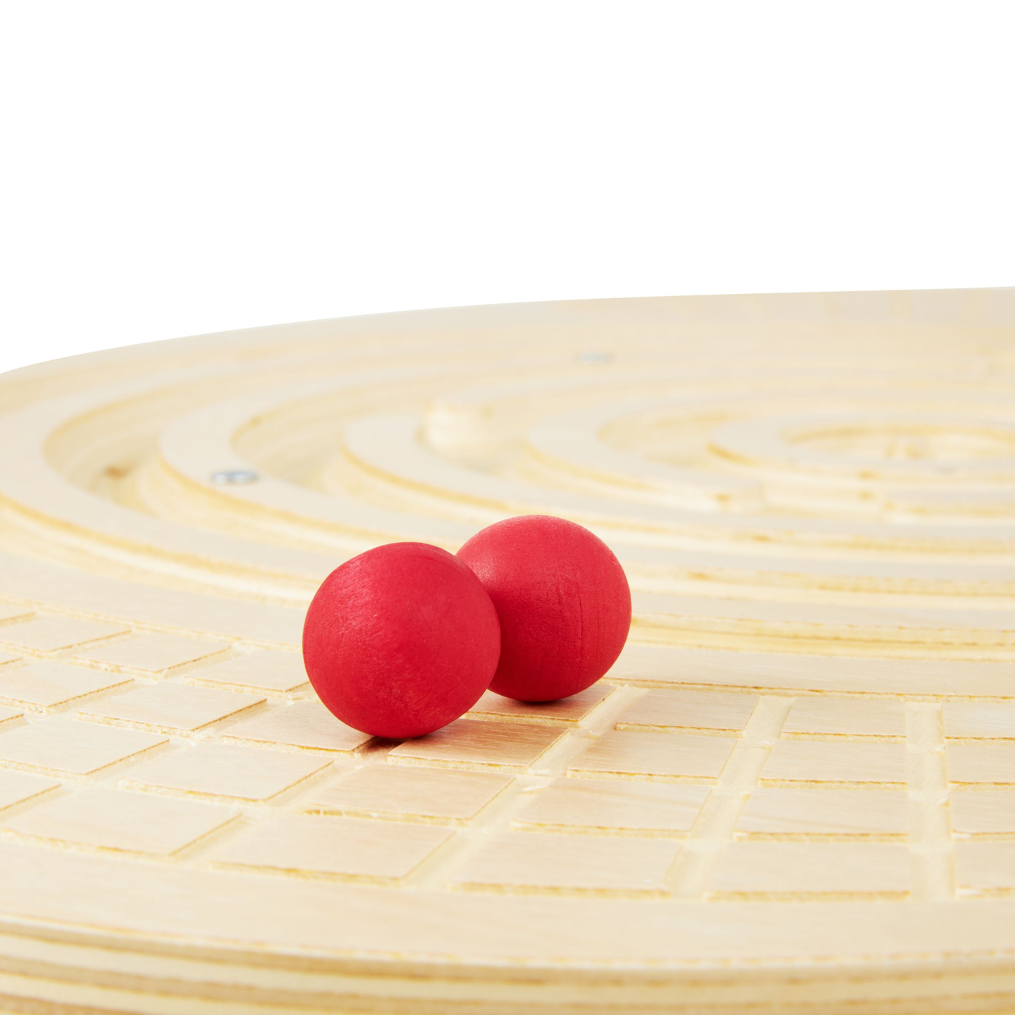Tabla de equilibrio de madera con laberinto y bolas: balancín de equilibrio
