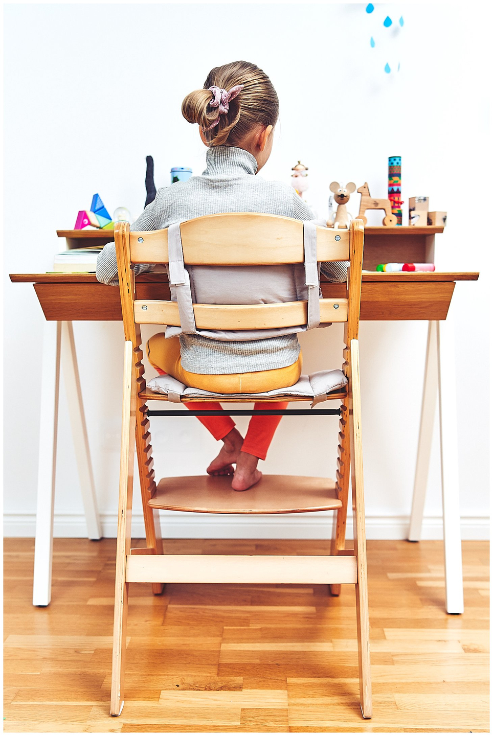 Moby-System WOODY Silla de alimentación de madera - color madera natural