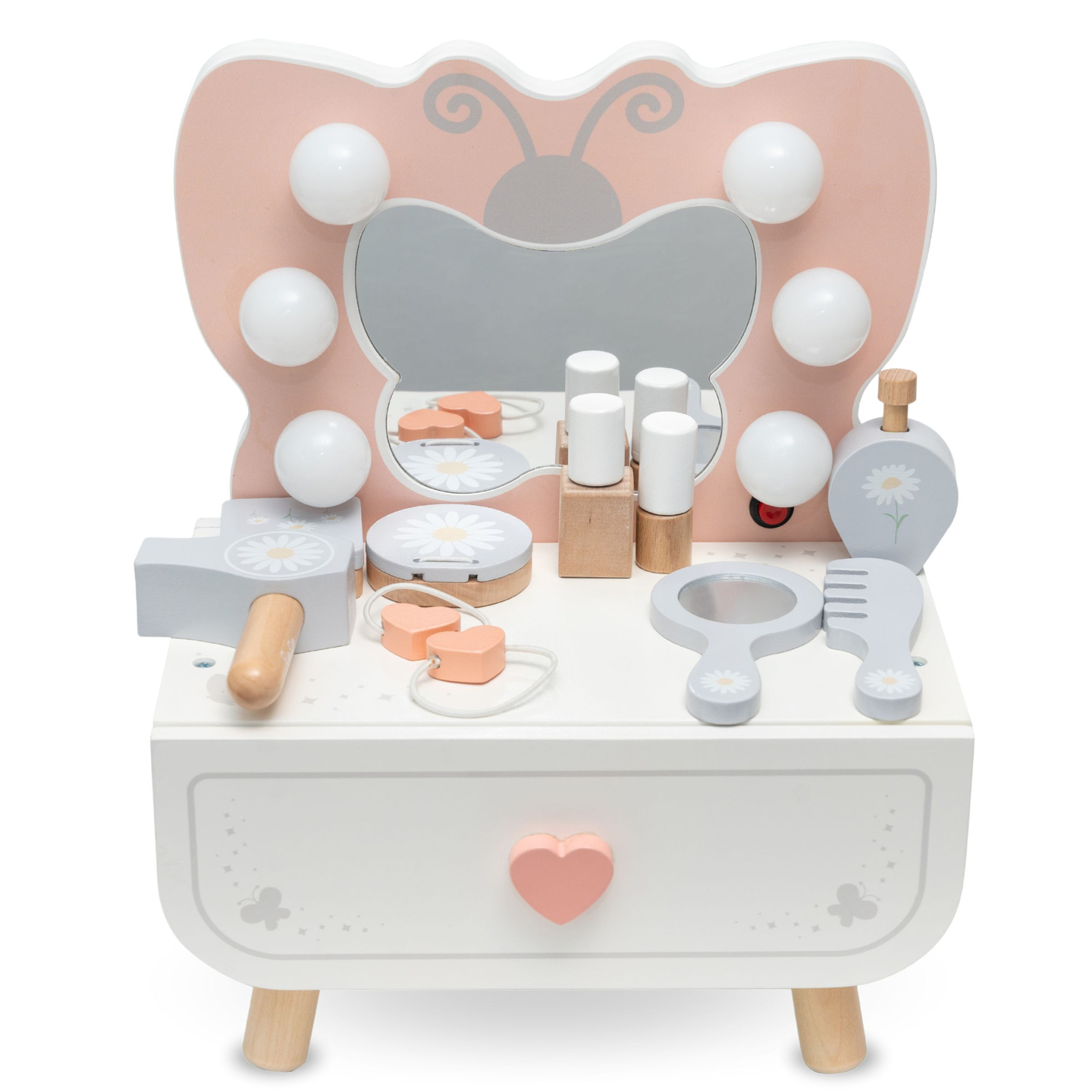 Mini tocador de madera con iluminación LED - Butterfly