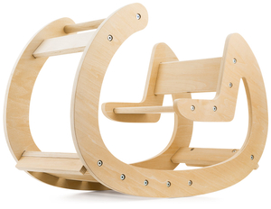 Mecedora de madera Montessori - parque infantil - madera natural - a partir de 12 meses.