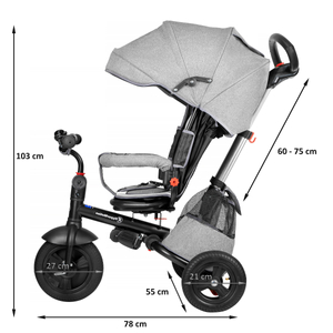 Tobi Velar triciclo + funda impermeable - gris