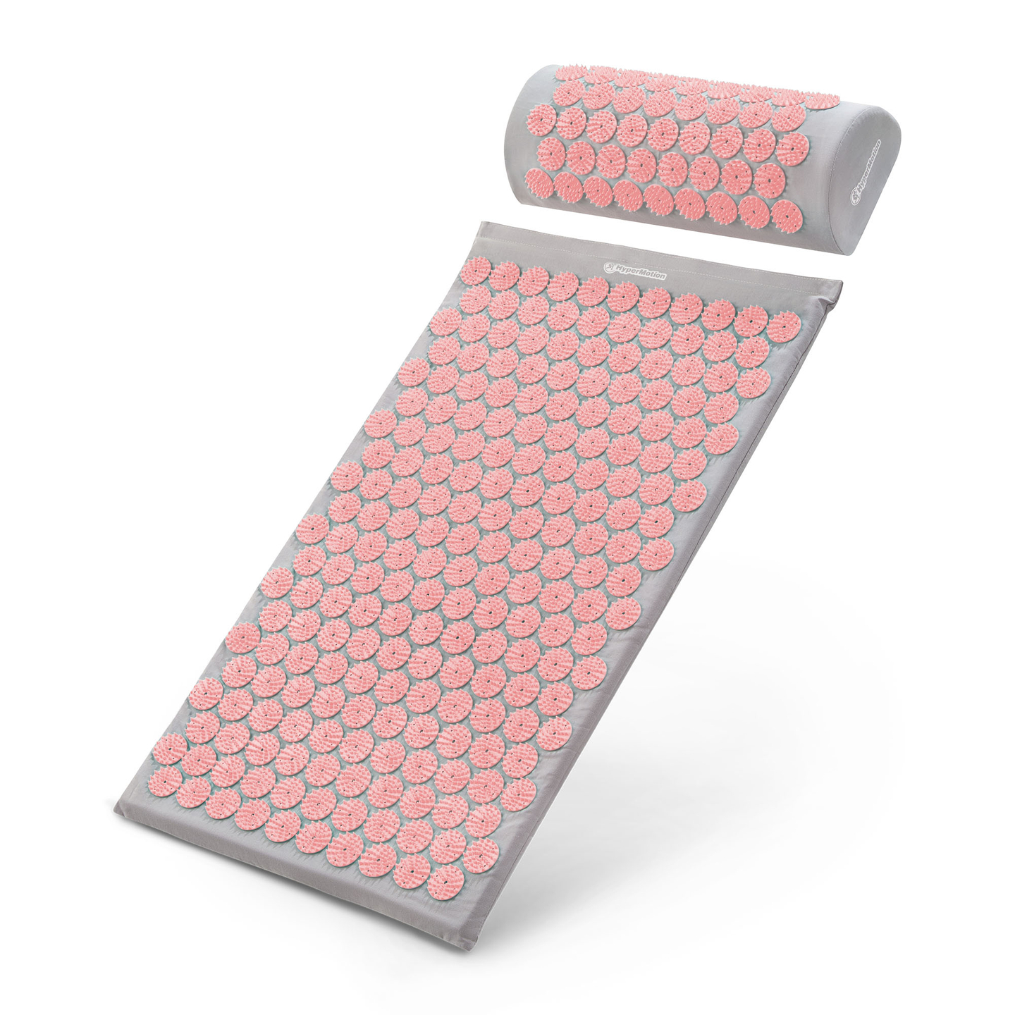Esterilla de acupresión con almohada y funda - 72 cm HyperMotion gris y rosa