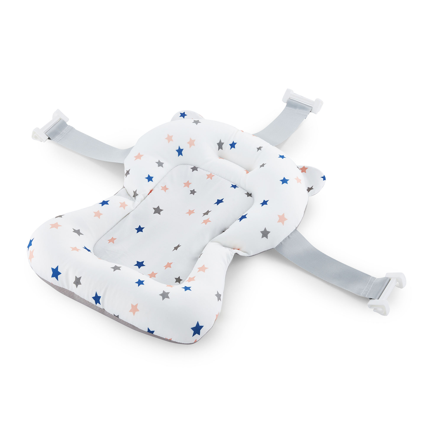 Bañera plegable para bebés con termómetro, inserto y soporte - color rosa sucio