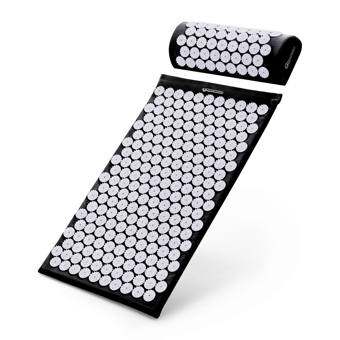 Esterilla de acupresión con almohada y funda - 72 cm HyperMotion blanco y negro