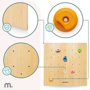 Rocódromo de madera para niños