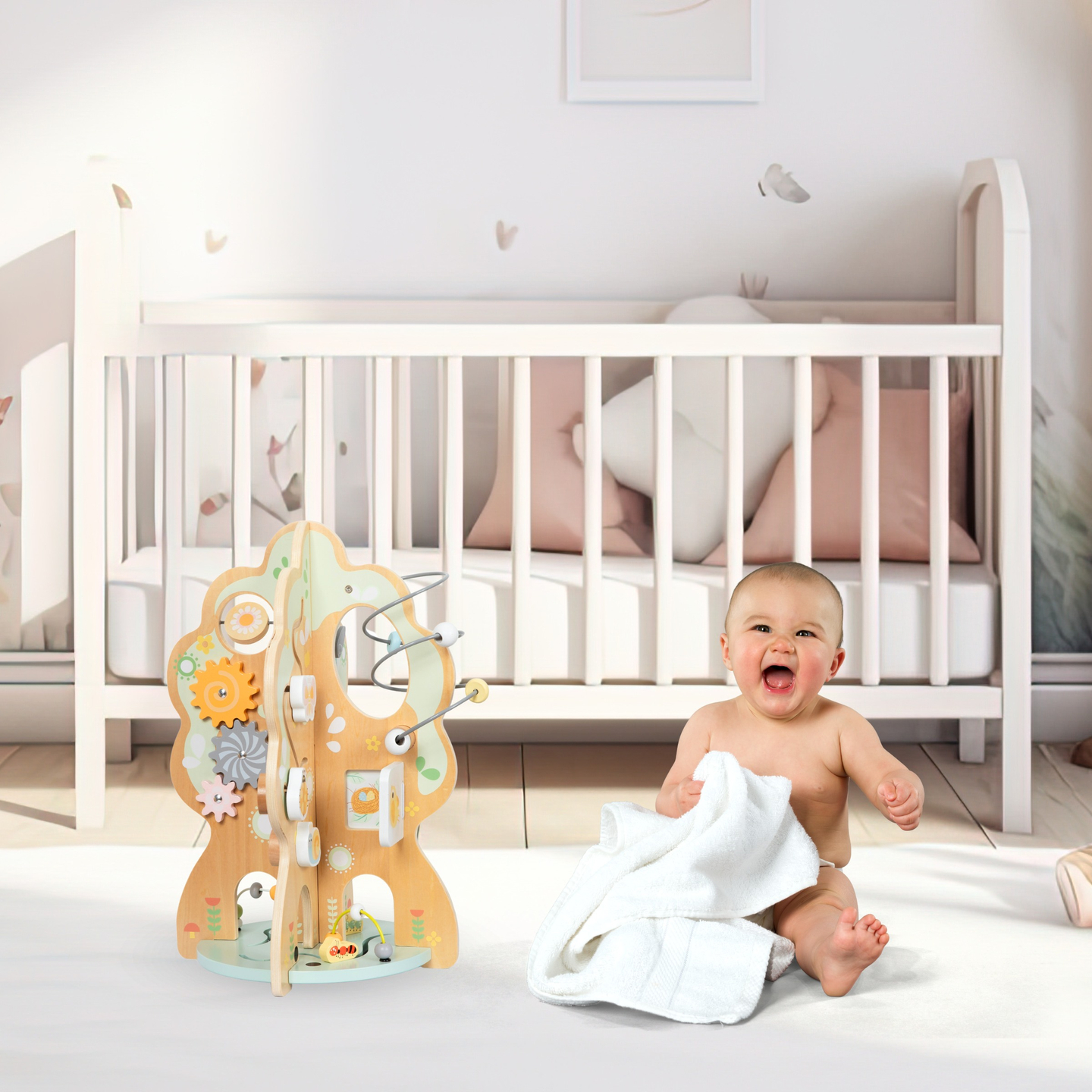 Juguete educativo de madera 10 en 1 - árbol multifuncional