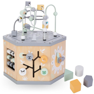 Cubo educativo interactivo de madera 7 en 1 - bucle motor