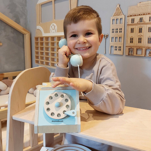 Teléfono retro de madera - perfecto