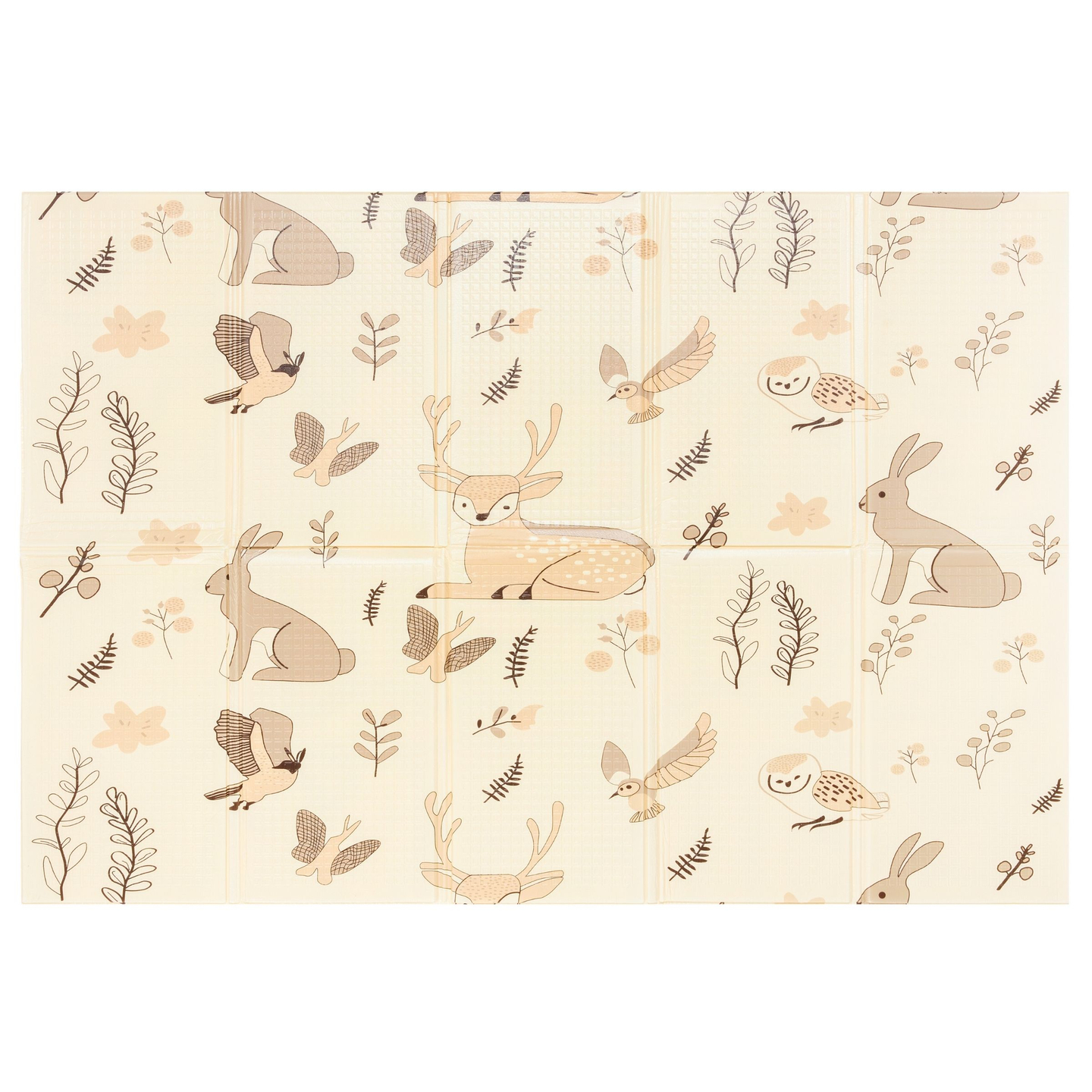 Alfombra de espuma plegable de doble cara 180 x 120 x 1 cm - Bosque Mágico/Calles de Otoño - boho